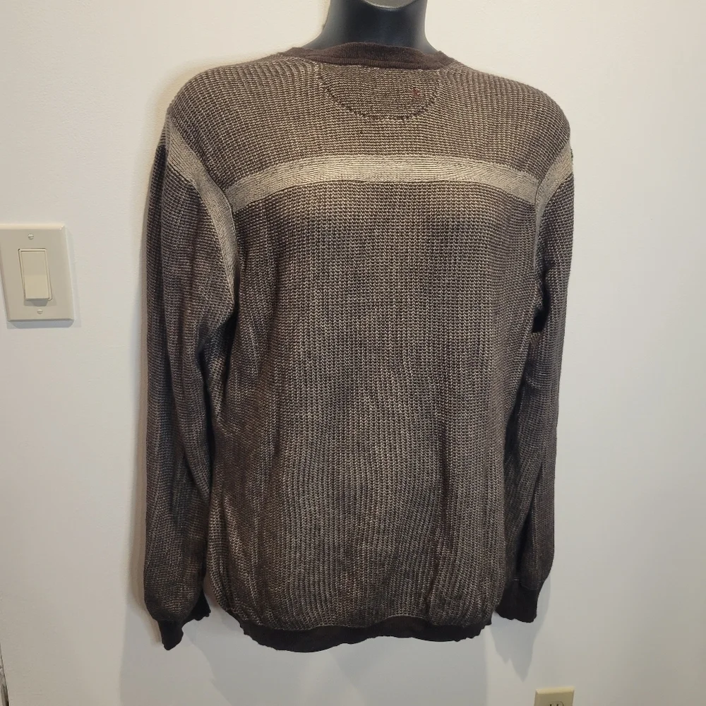 Converse x john varvatos brown/tan long sleeves sweater flaw